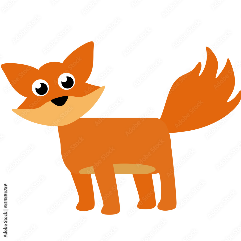 Obraz premium red fox cartoon