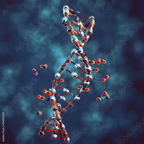 Visualization of Complementary Base Pairing in DNA Double Helix photo
