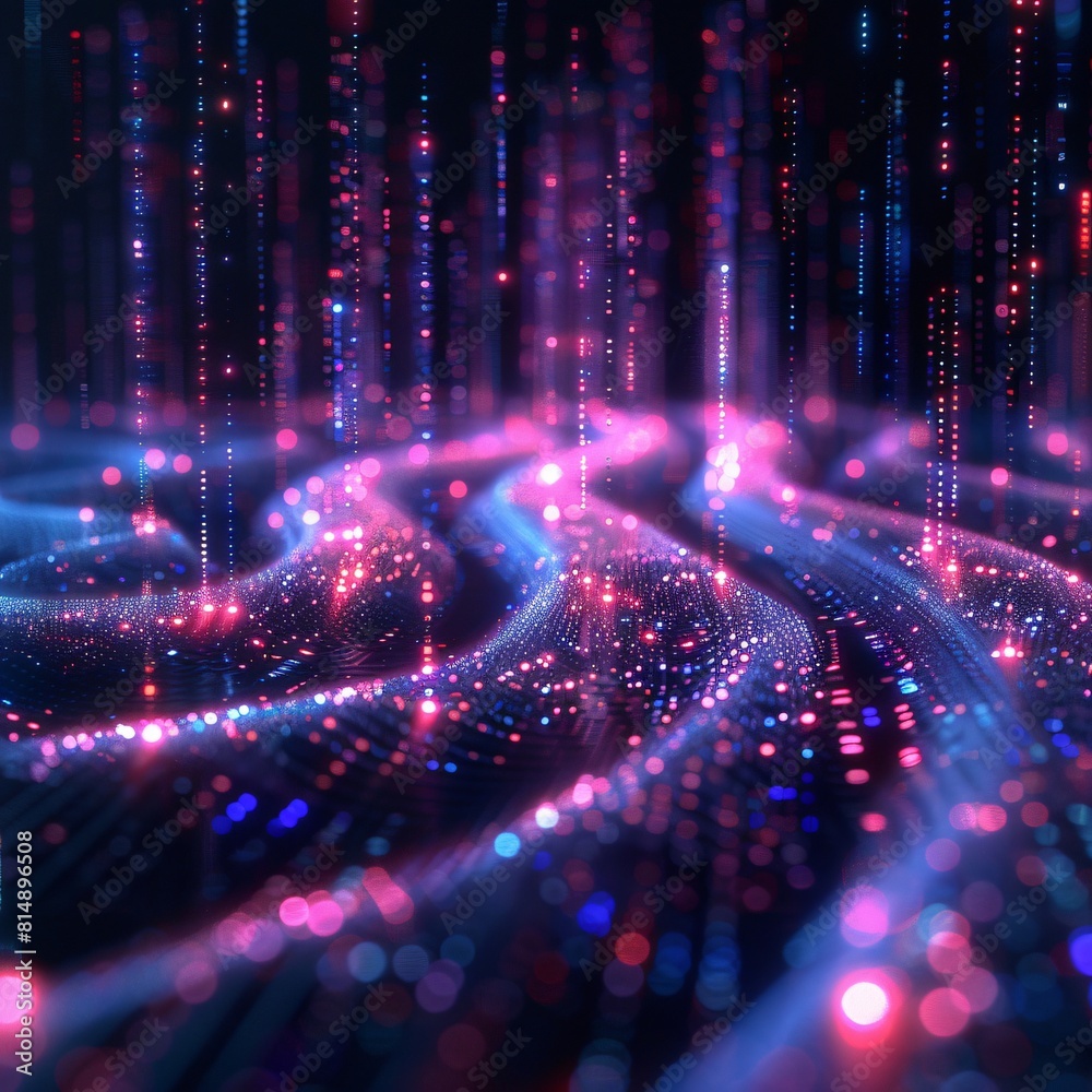 Obraz premium Abstract glowing particles background