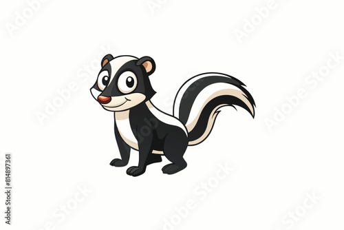 skunk cartoon vector illustration