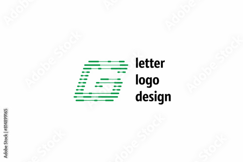 Template logo design solution with stylization letter g