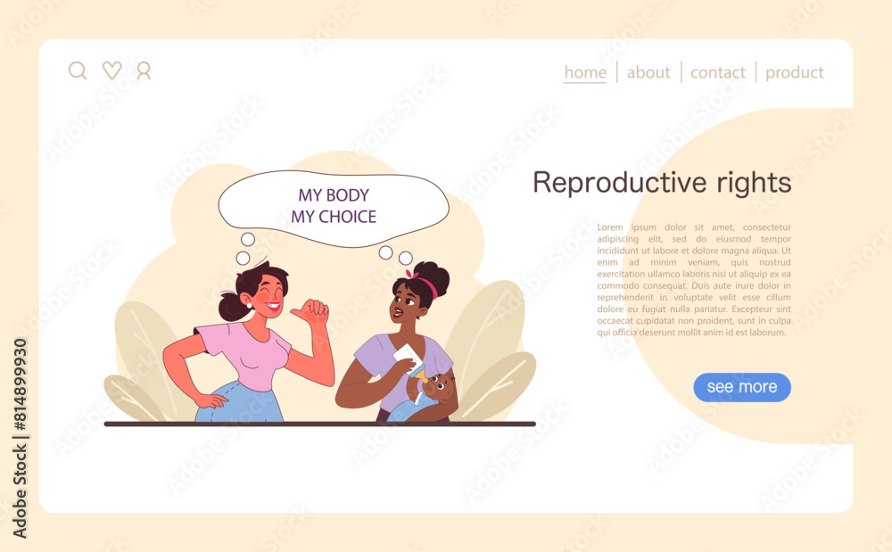 Two women emphasize personal choice web or landing; one voices Two women emphasize personal choice web or landing; one voices