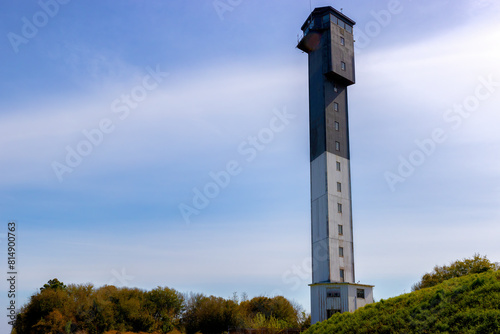 Unique architecture of Sullivan Lighthouse on Sullivan Island, Charleston, South Carolina, USA