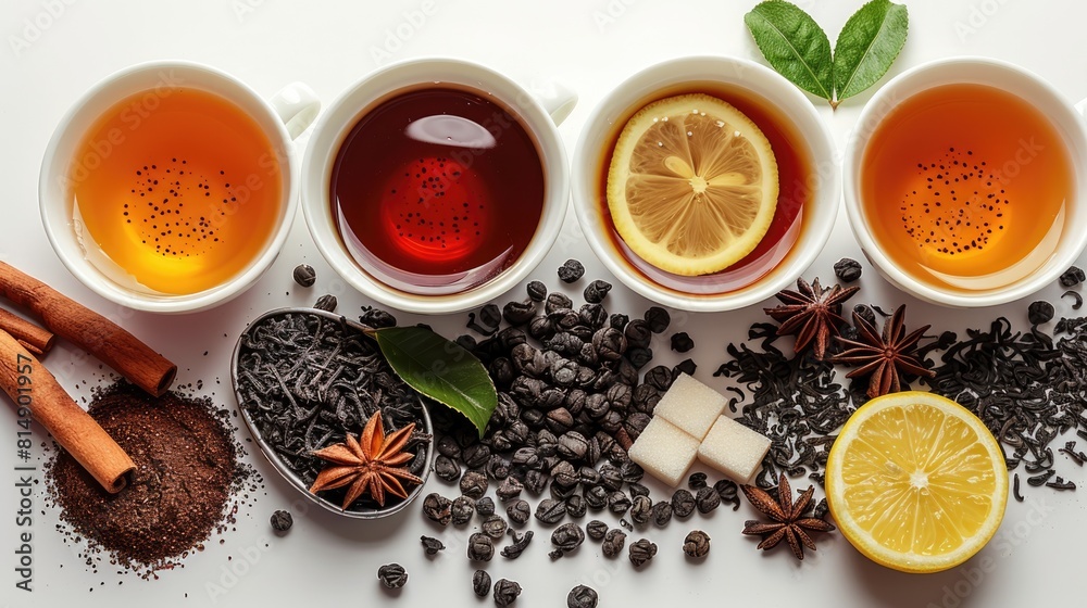 Assorted Teas in Cups Assorted Teas in Cups
