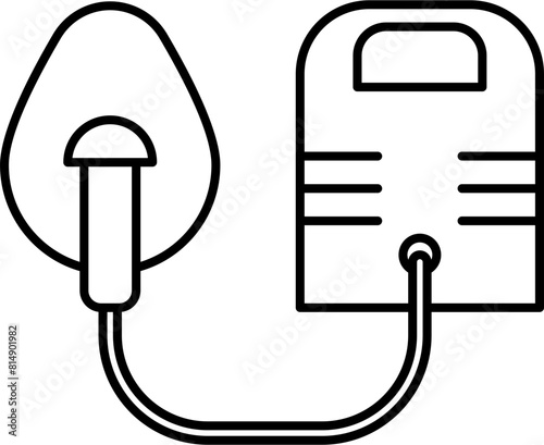 Nebulizer outline vector icon