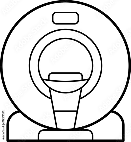 MRI machine outline vector icon