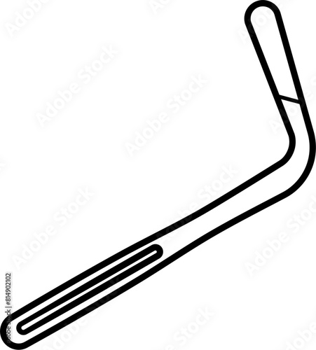 Tongue depressor outline vector icon