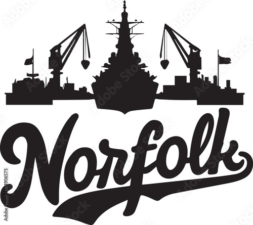Norfolk Ship Silhouette Vector