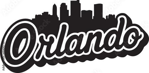 Orlando Florida Skyline Silhouette