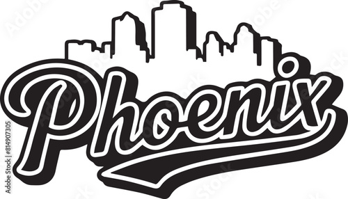 Phoenix Arizona Skyline Silhouette