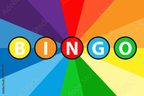 Bingo, win, jackpot, bingo icon for background. Vector, cartoon illustration.