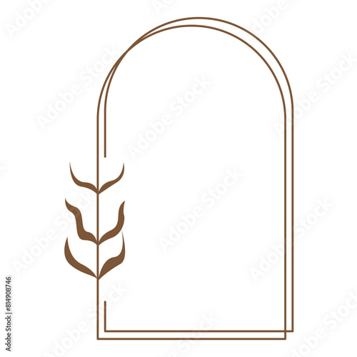 Aesthetic Line Art Arch Frame