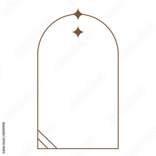 Aesthetic Line Art Arch Frame