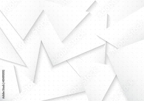 Abstract gradient white triangles template design with gradient white and grey pattern design decoration artwork.