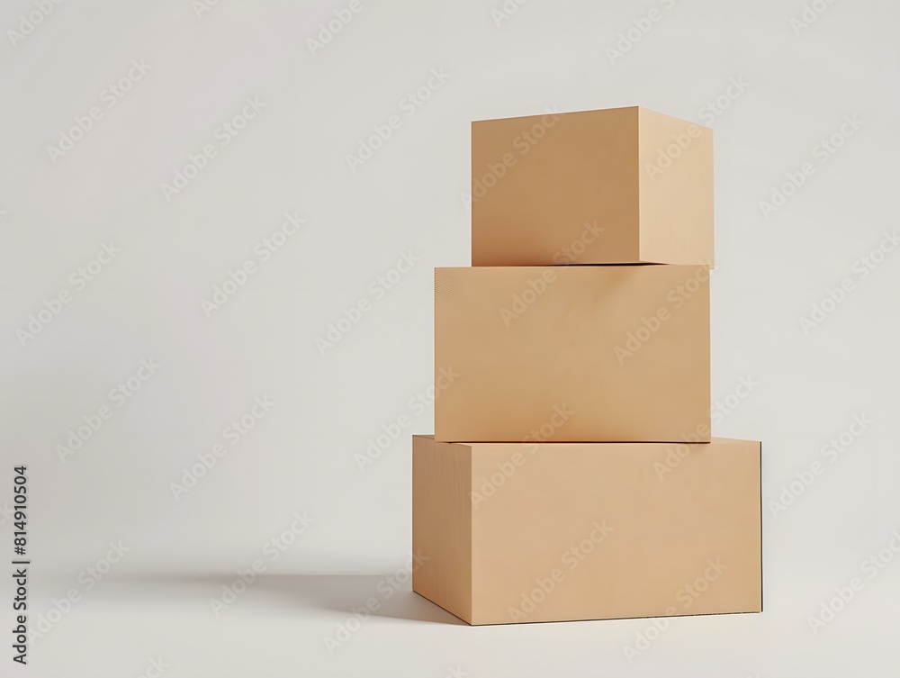 stacked cardboard box mockup for product photography stacked cardboard box mockup for product photography
