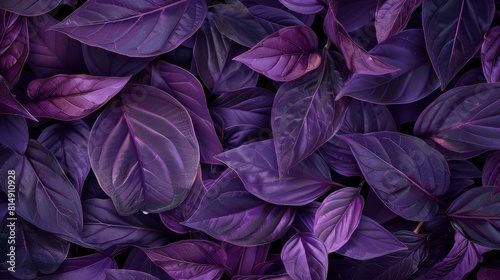 Vibrant Amethyst Tropical Plant Leaves Forming a Harmonious Pattern