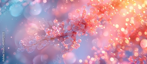 Delicate Floral Bokeh Blossoms in Pastel Gradient Atmosphere Inviting Serene Tranquility