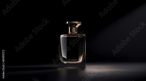 **A bottle of luxurious perfume, featuring an elegant and minimalistic design
