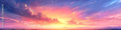 Enchanting Timelapse Sunrise Paints Tranquil Landscape in Vivid Hues of Pink Orange and Gold