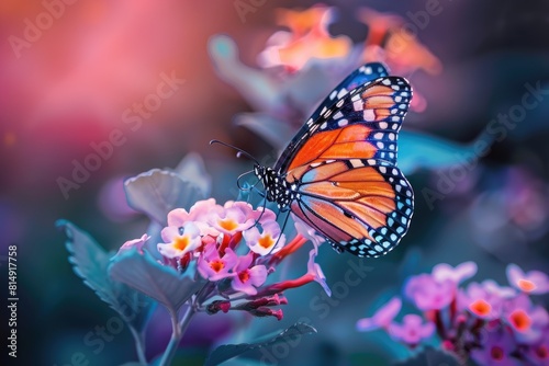 When a Butterfly Alights, Fluttering Grace, Butterfly Landing on a Flower, The Gentle Touch