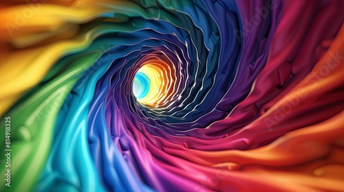Rainbow Fabric Twister photo