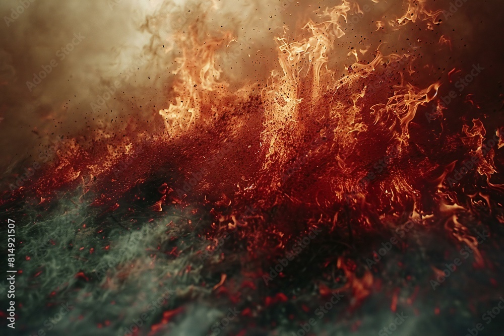Digital image of  close up of fire, high quality, high resolution