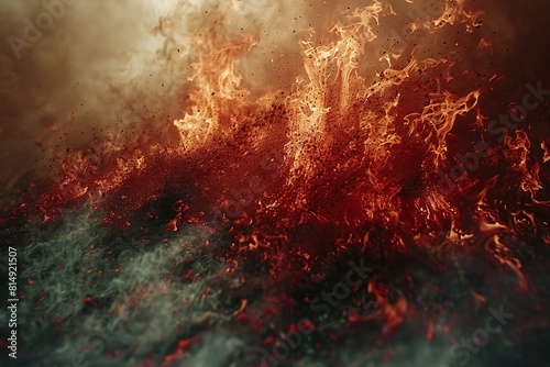 Digital image of close up of fire, high quality, high resolution
