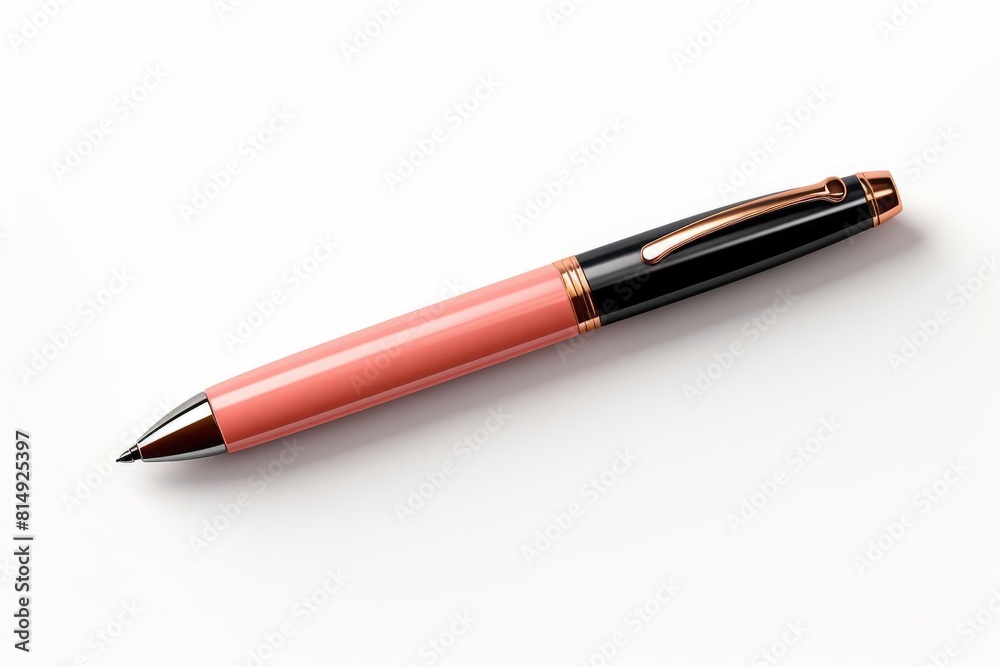 rose gold pen flat design, top view, luxury writing tool theme, cartoon pen on a isolated background rose gold pen flat design, top view, luxury writing tool theme, cartoon pen on a isolated background