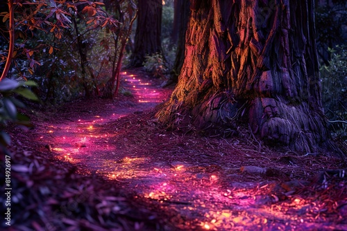 Featuring a bark of a redwood in the darkness, high quality, high resolution photo