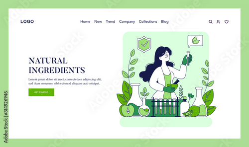 ethical cosmetics. Flat Vector Illustration