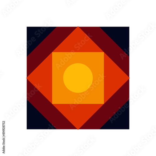 geometric graphics and warm patterns