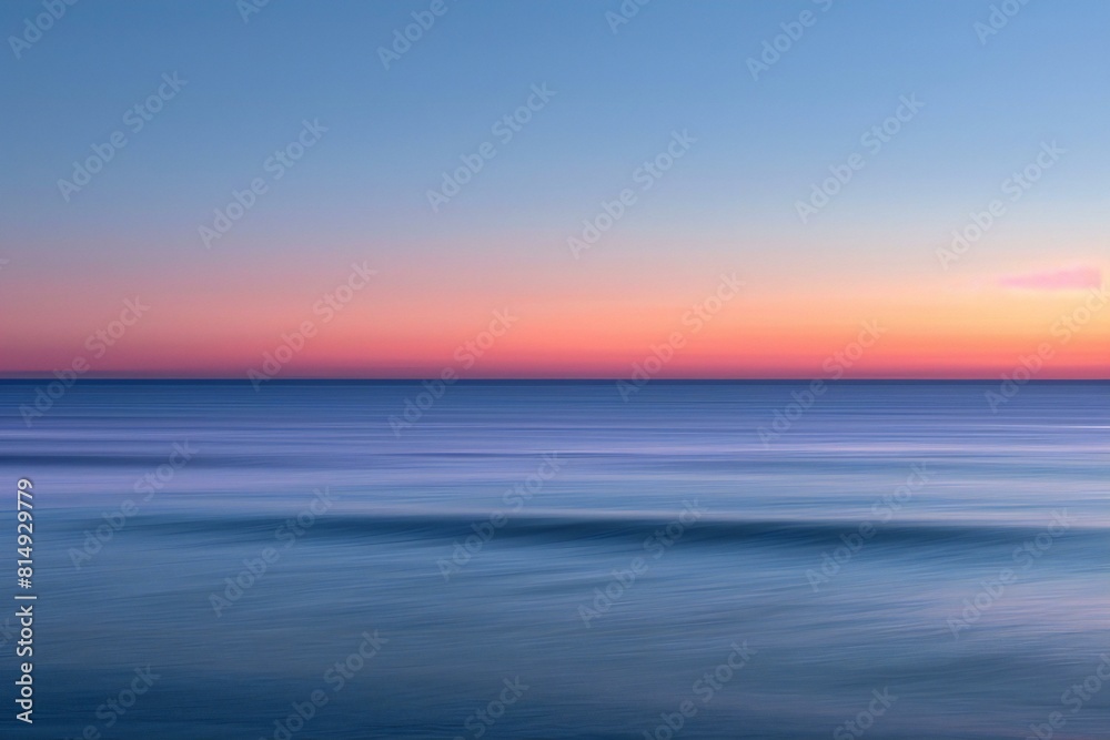 Illustration of  shot of the ocean and sunset, high quality, high resolution