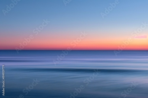 Illustration of  shot of the ocean and sunset, high quality, high resolution © Quan