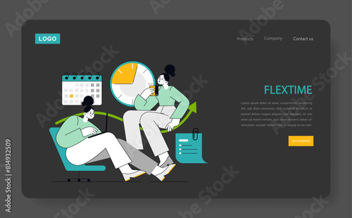 : Employee well-being concept. Vector illustration.