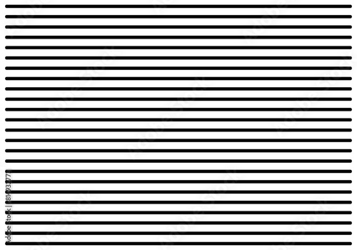 Patrón de líneas negras horizontales en fondo blanco. photo