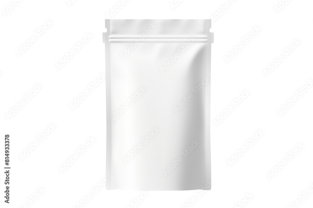 Glossy Pouch Up Blank White Template isolated in a White Background Glossy Pouch Up Blank White Template isolated in a White Background