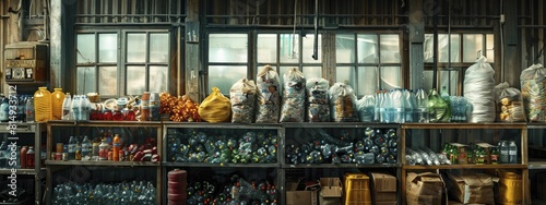 Circular Economy in Practice, Recyclables Arranged for Maximum Impact