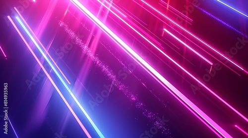 abstract futuristic neon background with glowing ascending lines 