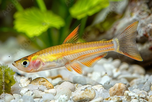 Depicting a baby swordtail fish drawing , high quality, high resolution