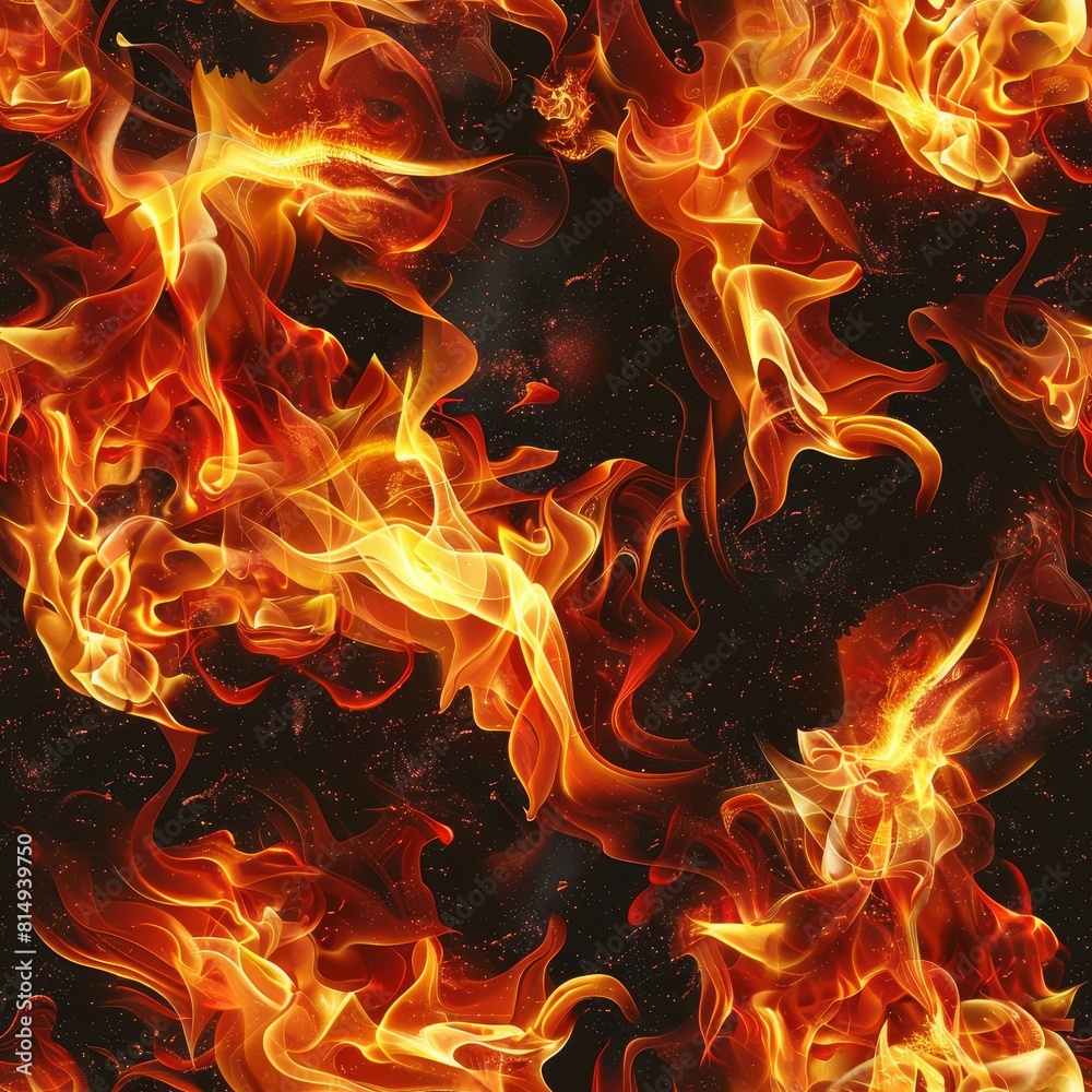 Fire and flames seamless pattern background Fire and flames seamless pattern background