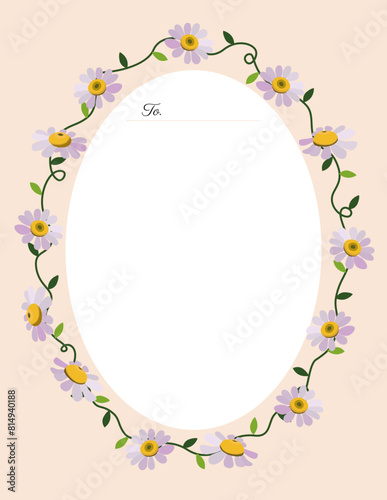 flower-printed letter paper