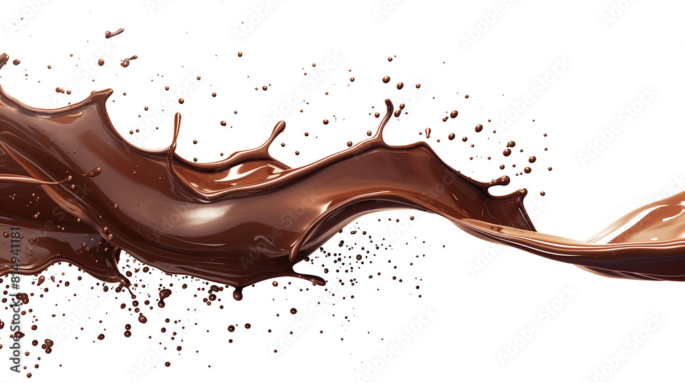 Chocolate Splash on White Background Chocolate Splash on White Background