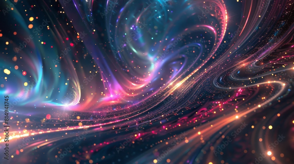 Naklejka premium Digital dreamscape with pulsating colors backdrop