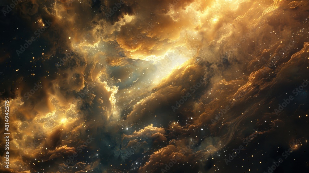 Obraz premium Hypnotic vista amidst cosmic debris backdrop