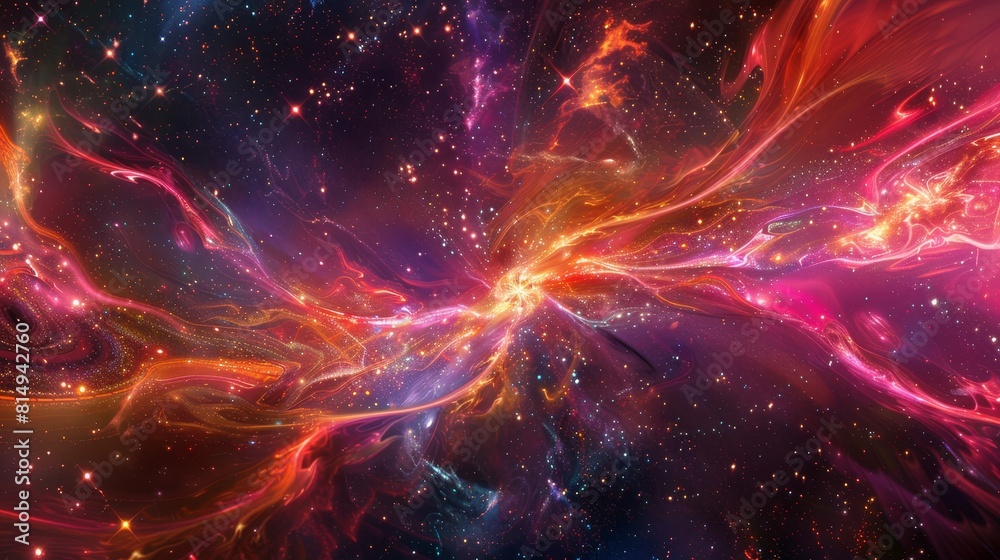 Vibrant celestial ballet with light backdrop Vibrant celestial ballet with light backdrop