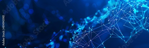 Abstract background with a blue low poly mesh
