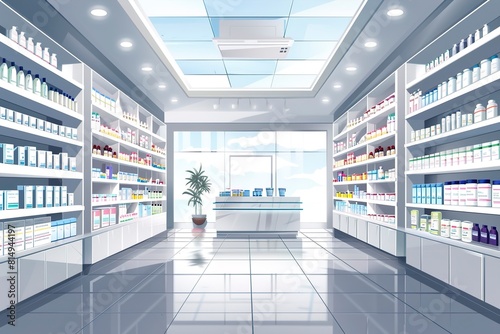 Interior of empty modern pharmacy Pharmacy shop © Jorge Ferreiro
