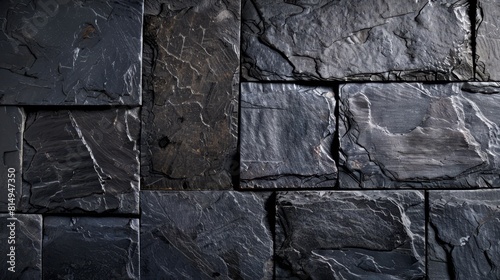 Overhead perspective of a dark basalt tile floor, adding drama and intensity to any project,