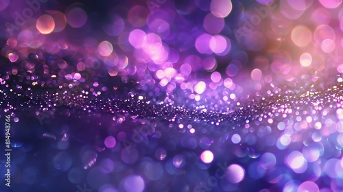 Purple Festive abstract Background with bokeh lights 