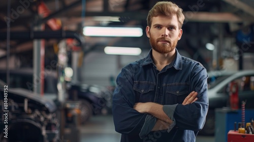 A Confident Mechanic in Workshop photo